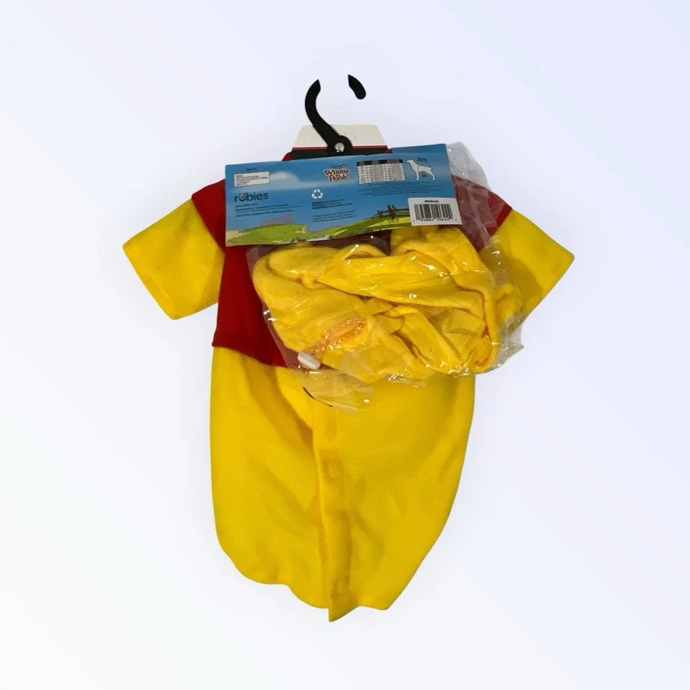 Rubies Disney Winnie the Pooh Dog Costume MEDIUM Yellow Red Polyester